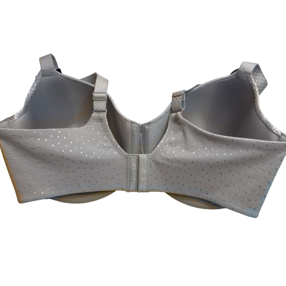 NWT Wacoal Basic Beauty Full Figure Underwire Bra 853303 Gray Dot 36G Comfy - Picture 3 of 6